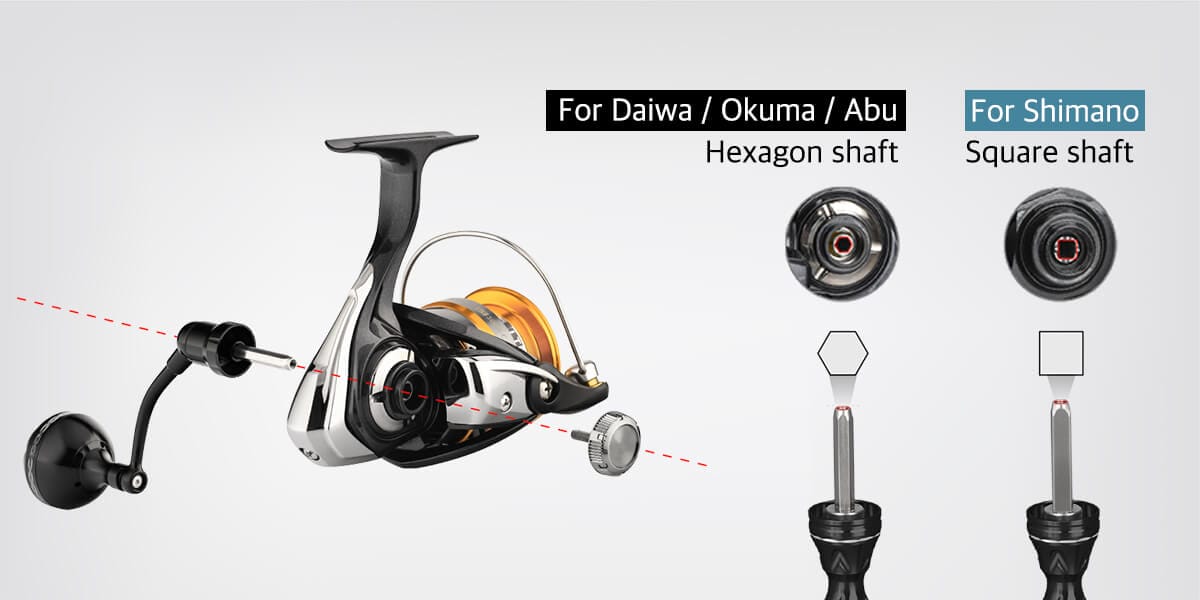 Gomexus Aluminum Handle for Shimano 17 Nasci MSL-L57 3 2 shaft for the handle