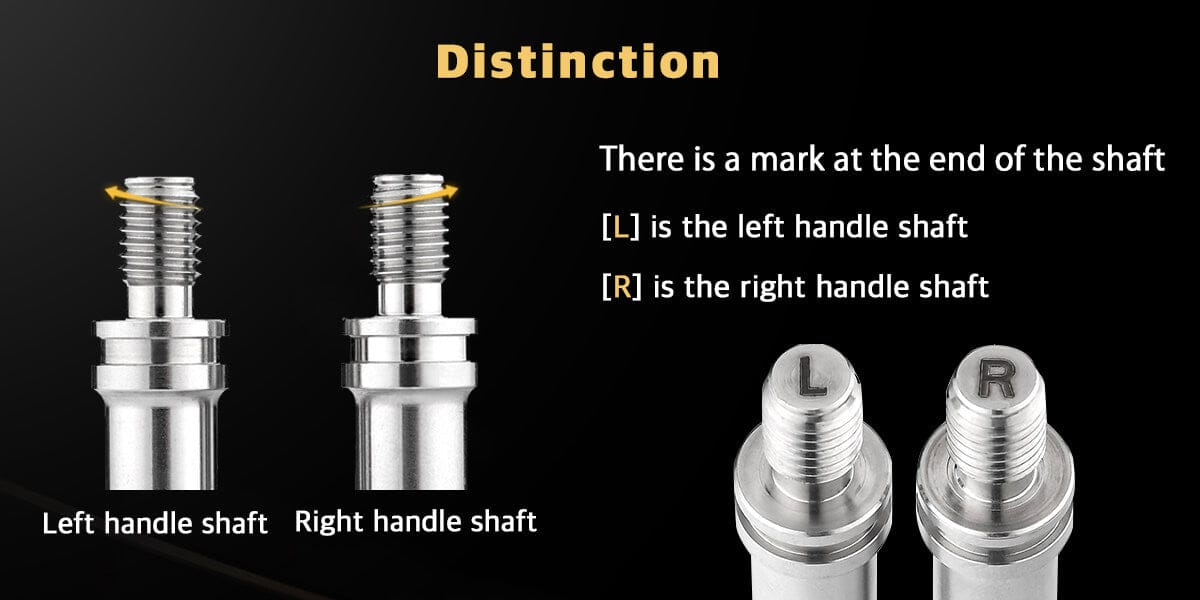 Gomexus Aluminum Handle with Titanium Knob LMY-TB50 4 left and right handle shaft