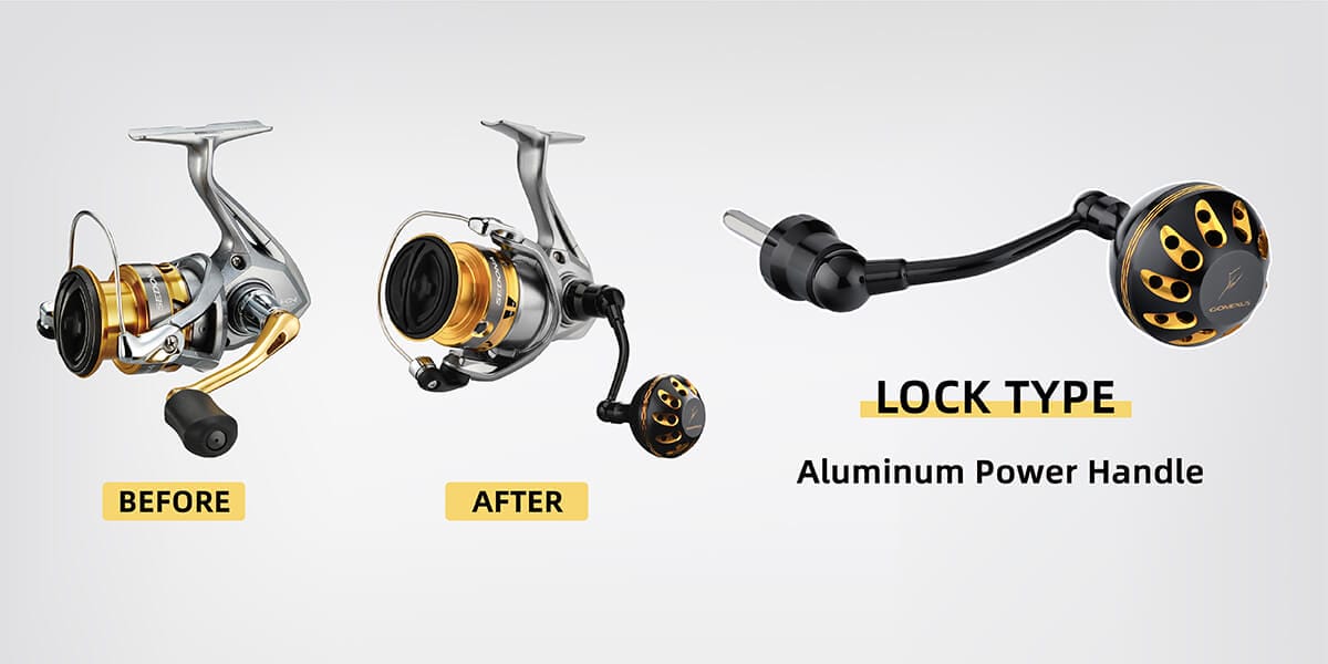 Gomexus Aluminum Handle for Shimano 17 Nasci MSL-L57 2 plug&play