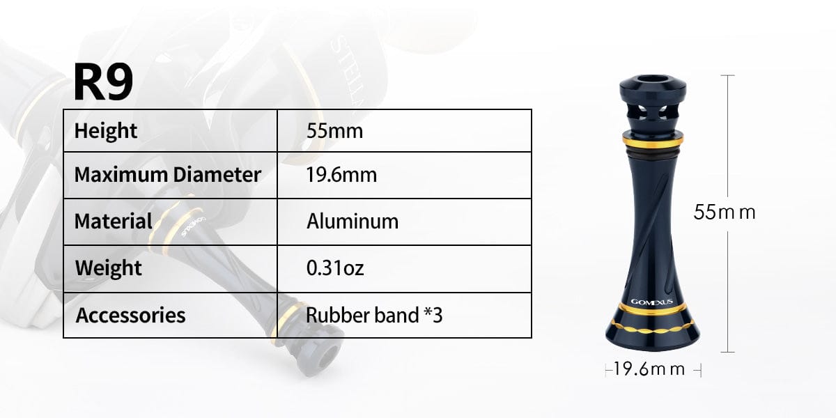 Gomexus Aluminum Reel Stand 55mm R9&R9 Pro 1 Gomexus reel stand for the stella sw