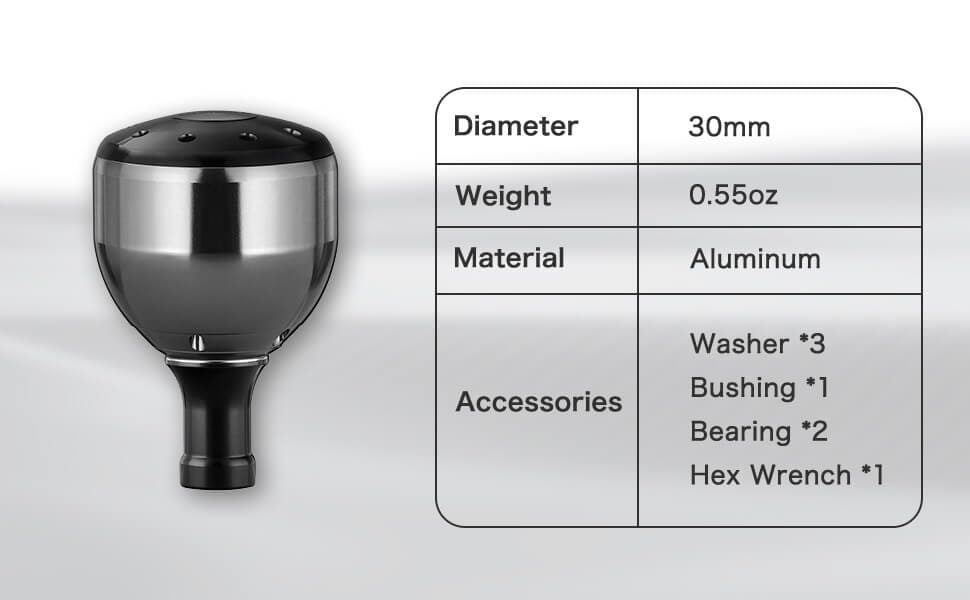 Gomexus A30 Aluminum Reel Knob 30mm 1 Gomexus aluminum knob 30mm
