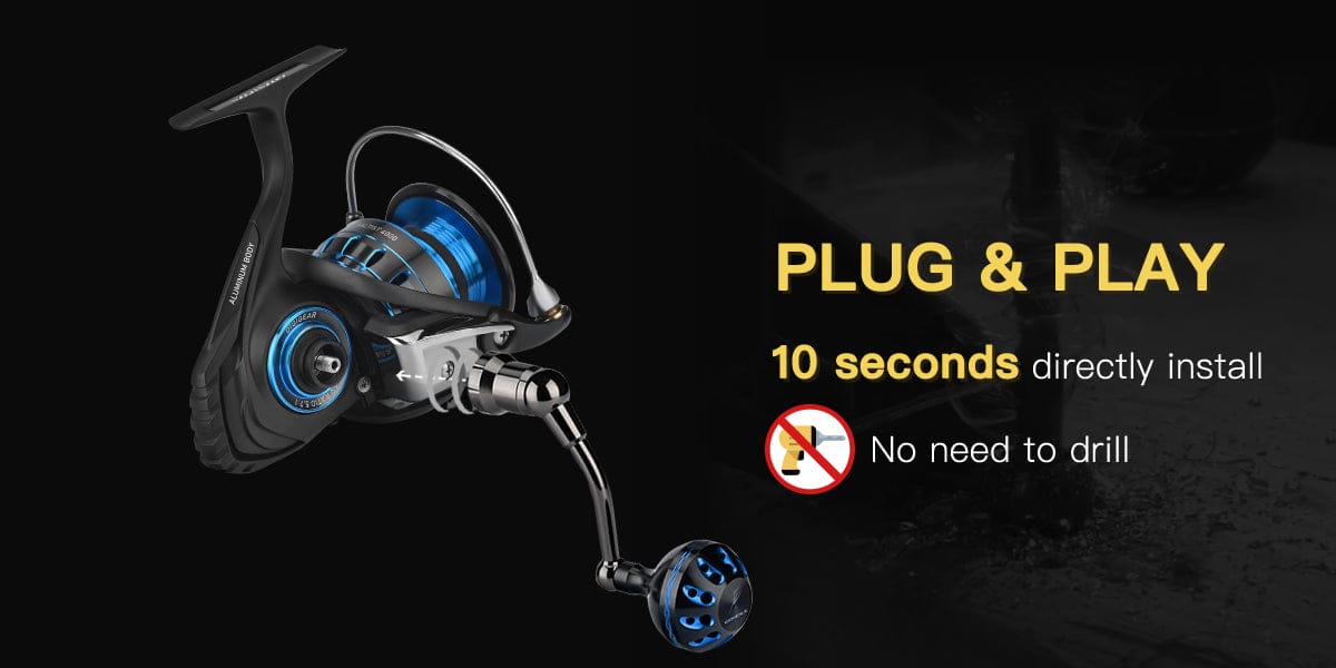 Gomexus Plug&Play Aluminum Power Handle For Daiwa Saltist Spinning Reel 2 Plug&play handle for the daiwa saltist