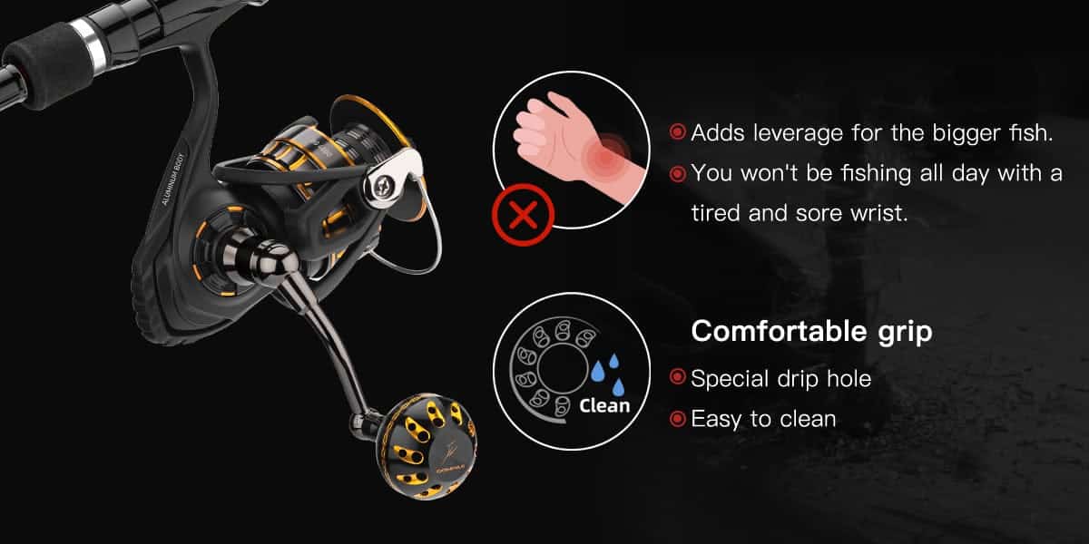 Gomexus Plug&Play Aluminum Power Handle For Daiwa BG Spinning Reel 3 3 6baa85f7 832e 4e31 9208 7f4019131a24