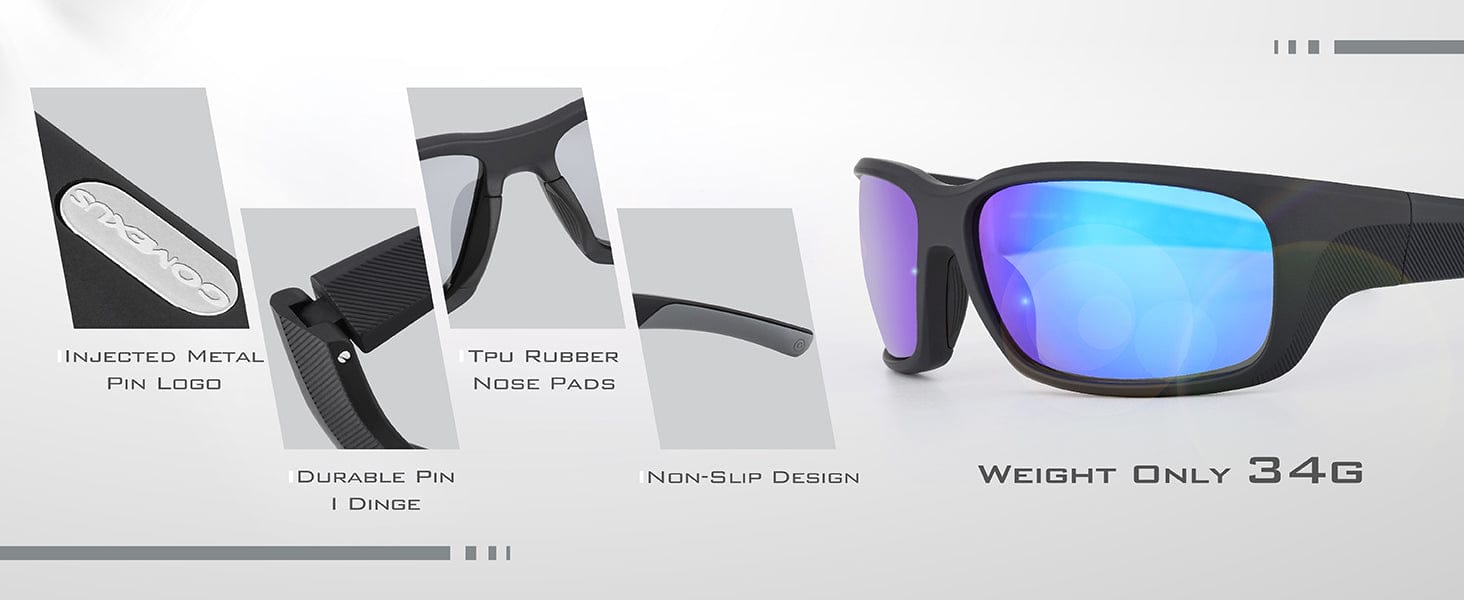 Gomexus F15 Polarized Fishing Sunglasses 2 Gomexus Plano F15 Fishing Sunglasses Details