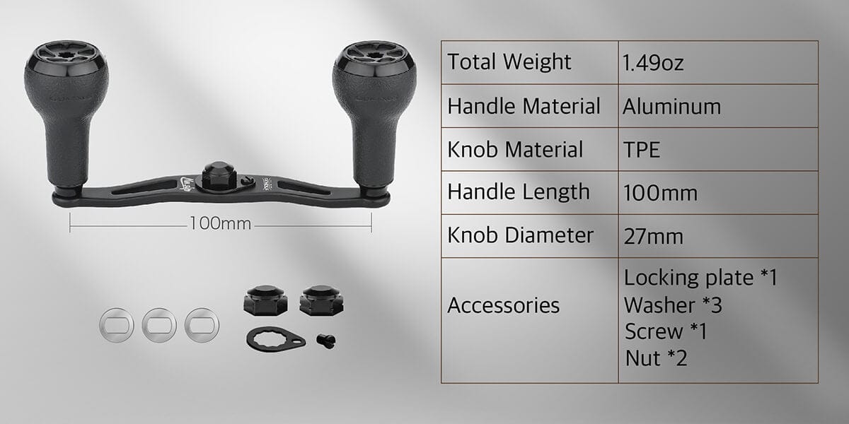 Gomexus MBD-A27 Aluminum Handle with TPE Knob 1 Gomexus handle