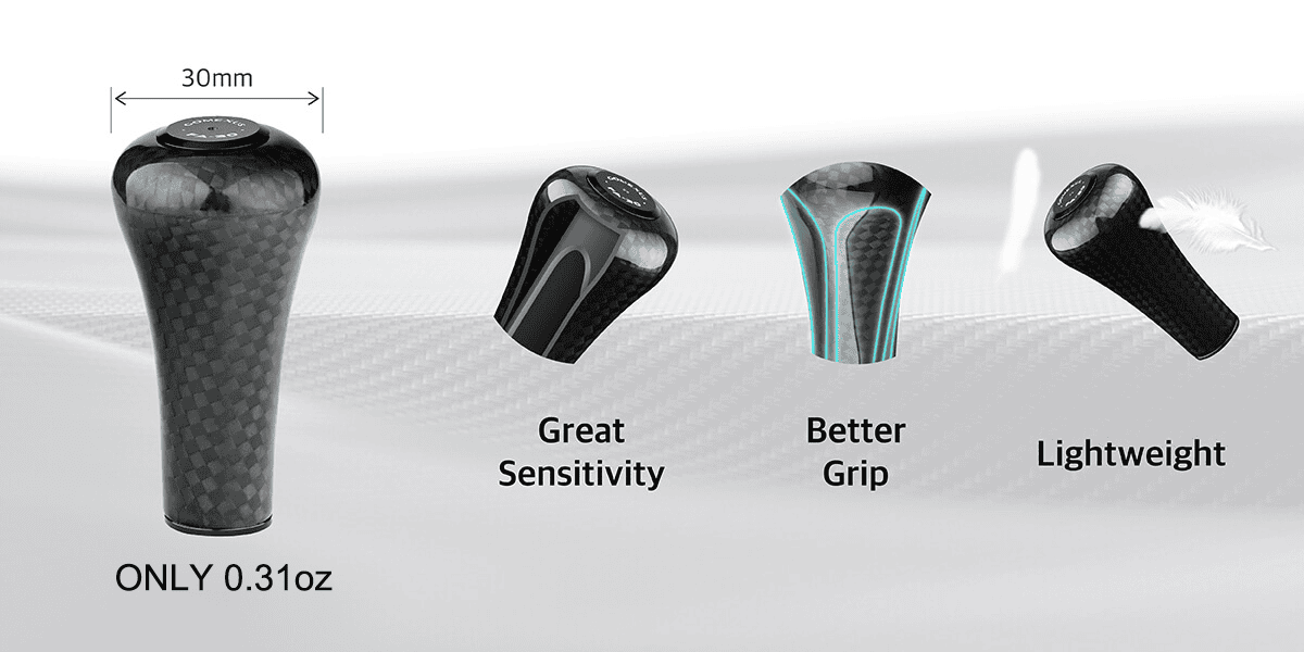 Gomexus DC-FA30 Carbon Handle with Carbon Knob 3 Gomexus slim 30mm knob