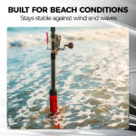 Gomexus SURF DREAM Surf Fishing Rod Holder with Phone Holder Hexagonal Anti-Tip Beach Rod Stand - Image 13
